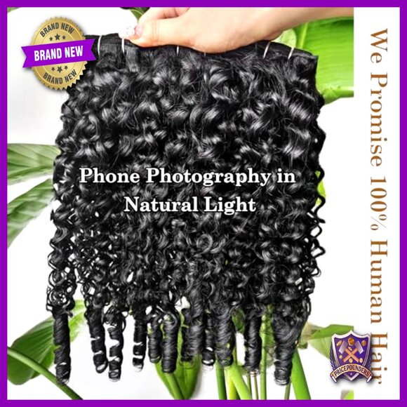 Raw Curly Human Hair Extensions 3Pcs 18 20 22 Inch Spiral Ends